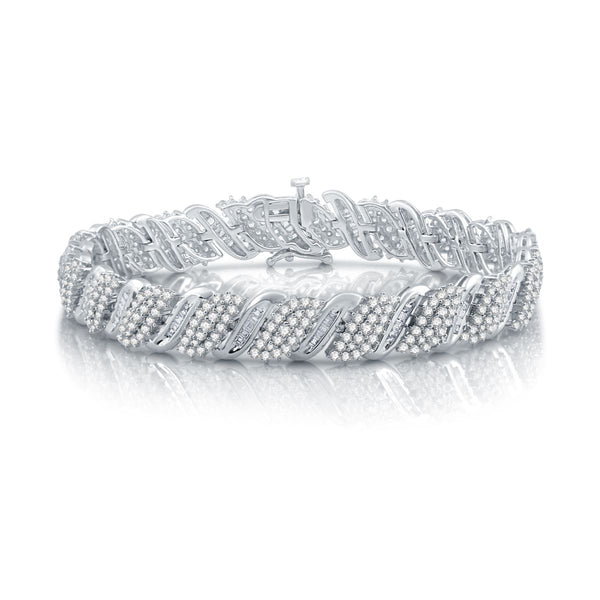 5 CTW Diamond 7" Bracelet in 10KT White Gold