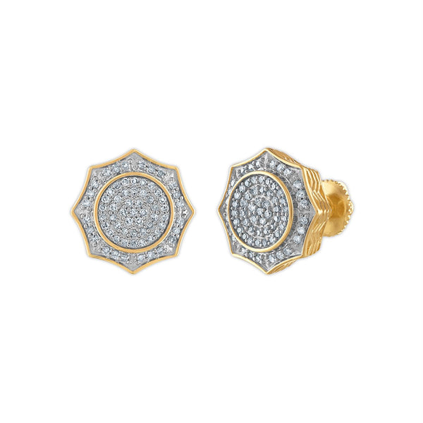 1/2 CTW Diamond Fashion Stud Earrings in 10KT Yellow Gold