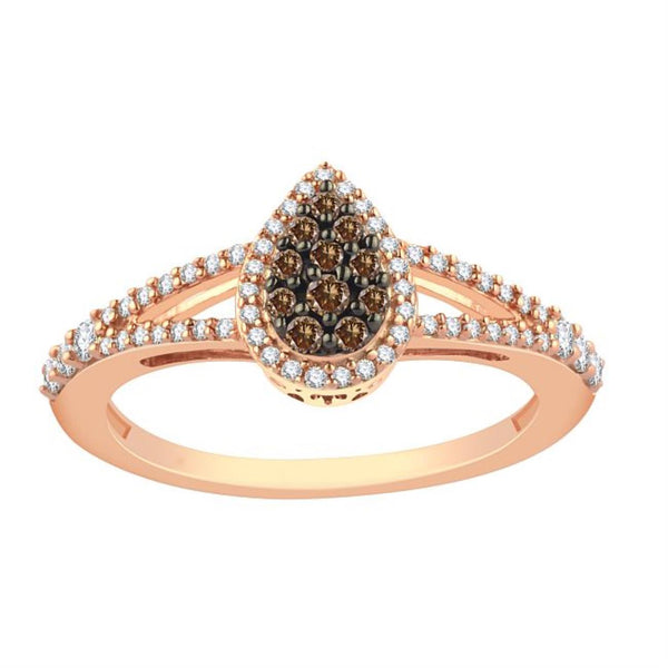 Mochaccino 3/8 CTW Diamond Ring in 10KT Rose Gold