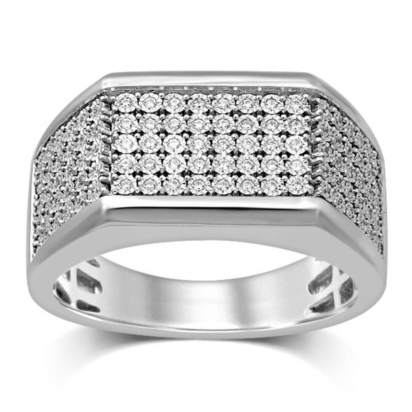 1/4 CTW Diamond Illusion Set Ring in Sterling Silver