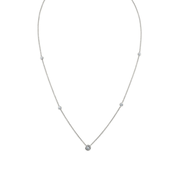 1/5 CTW Diamond Fashion Station 18" Necklace in 10KT White Gold