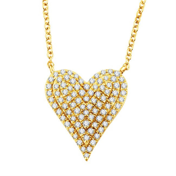 1/4 CTW Diamond Heart 18" Pendant in 10KT Yellow Gold