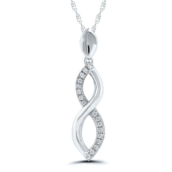 1/20 CTW Diamond 18" Pendant in 10KT White Gold