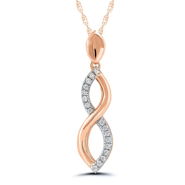 1/20 CTW Diamond 18" Pendant in 10KT Rose Gold