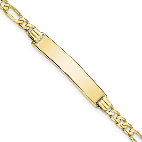 10KT Yellow Gold 8-inch 6.18MM Figaro ID Bracelet – Daniels Jewelers