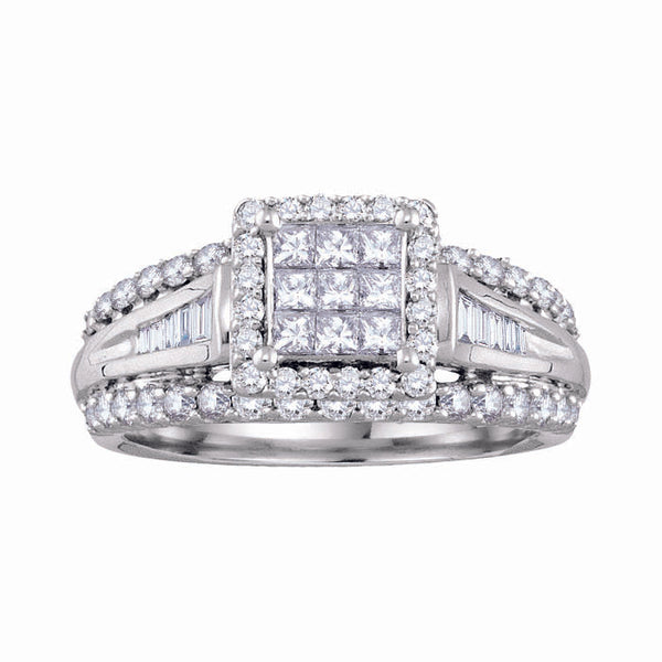 1 CTW Diamond Engagement Ring in 10KT White Gold