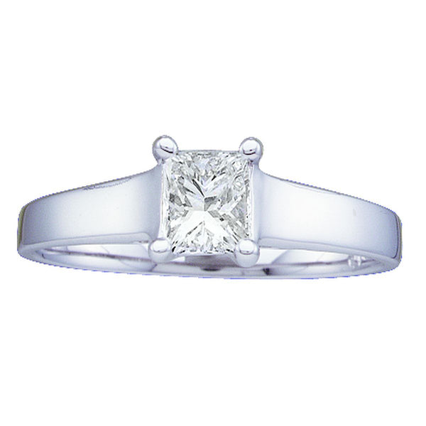 Royale 1/2 CTW Princess Cut Diamond Solitaire Ring in 14KT White Gold