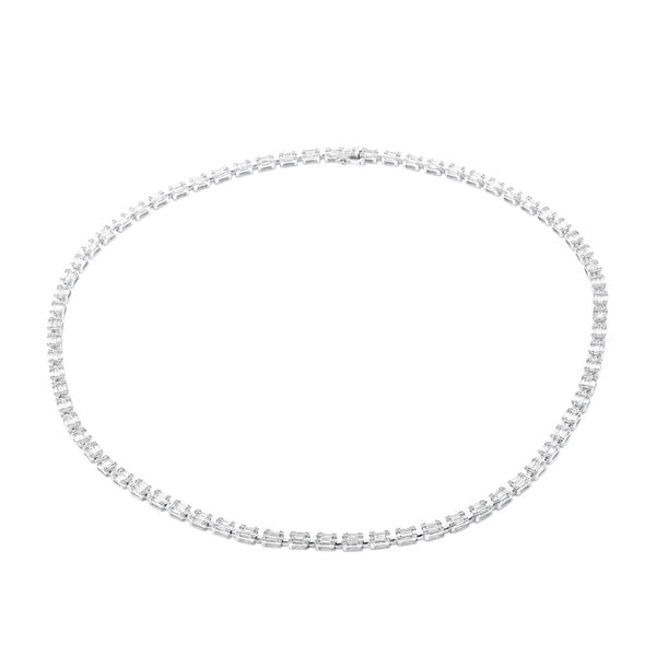 Signature EcoLove 9-3/4 CTW Diamond Tennis 18" Necklace in 14KT White Gold