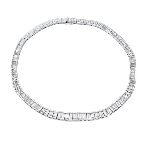 Signature EcoLove 15-3/4 CTW Diamond Tennis 16" Necklace in 14KT White Gold