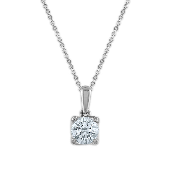 Signature EcoLove 3/4 CTW Lab Grown Diamond Solitaire 18" Pendant in 14KT White Gold