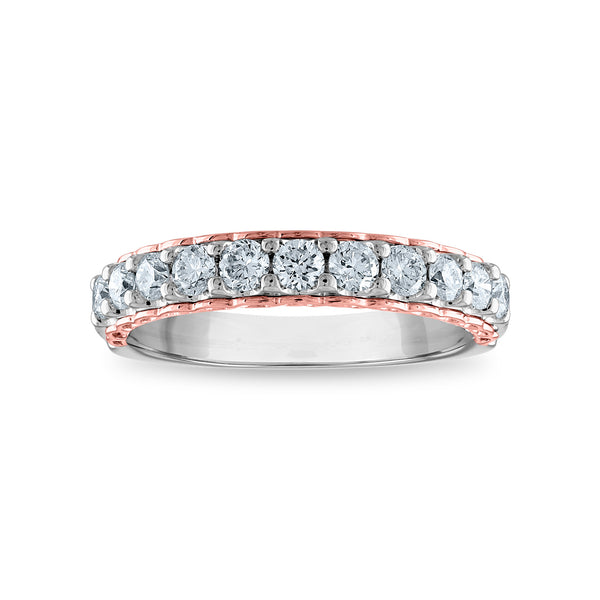 EcoLove 3/4 CTW Lab Grown Diamond Wedding Ring in 14KT White and Rose Gold