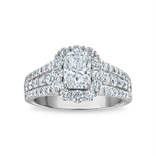 Signature EcoLove Diamond Dreams 2 1/4 CTW Lab Grown Diamond Halo Cluster Engagement Ring in 14KT White Gold