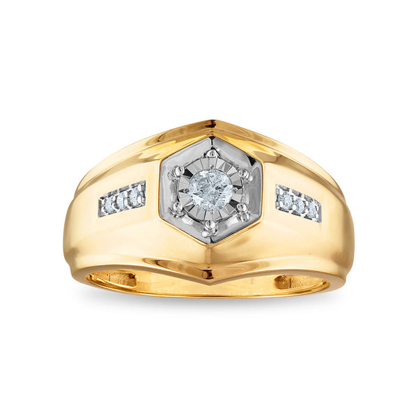 1/4 CTW Diamond Ring in 10KT Yellow Gold