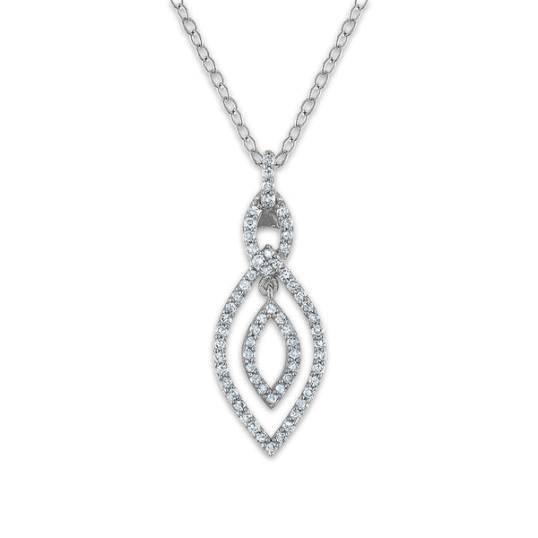 1/4 CTW Diamond 18" Pendant in Sterling Silver