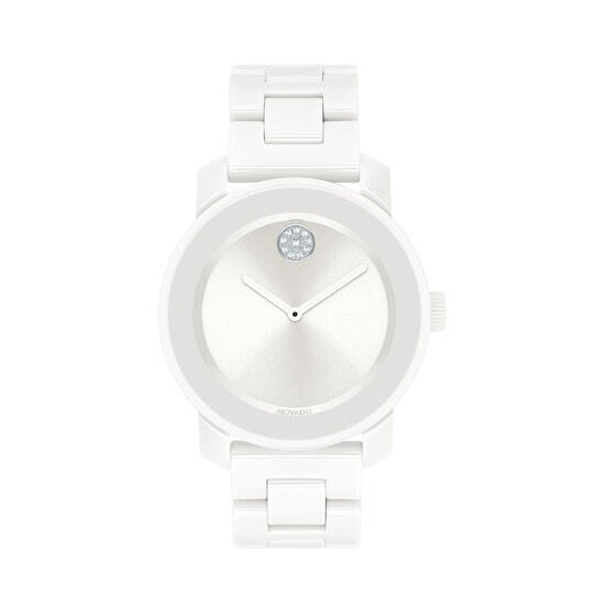 Movado Bold 36MM White Ceramic Watch; 3600534