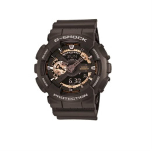 G-Shock with 51X51 MM Black Round Dial Resin Band Strap; GA110RG-1A