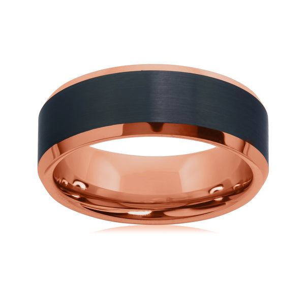 8MM Wedding Ring in Rose Tungsten