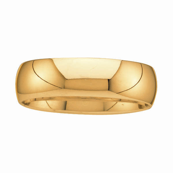 6MM Wedding Comfort Fit Ring in 14KT Yellow Gold