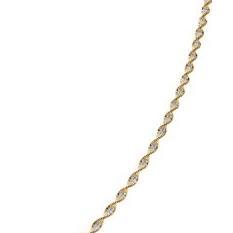 Two-Tone Sterling Silver 9" Twist Anklet