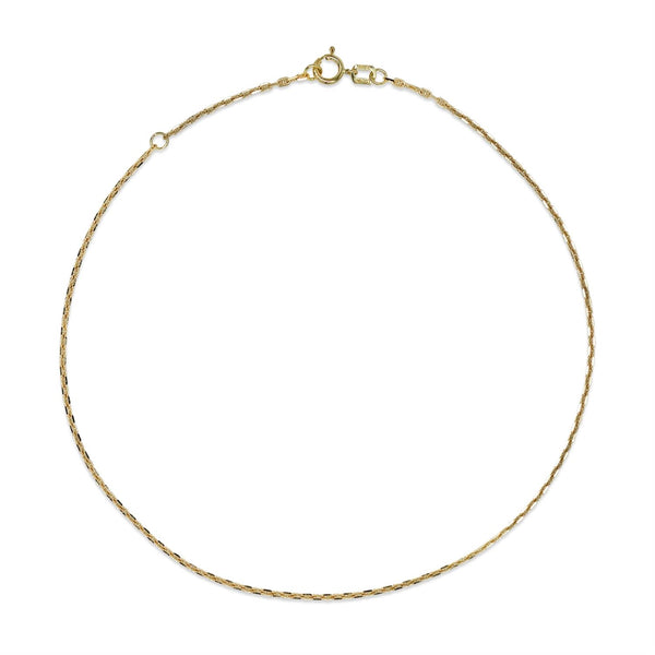 10KT Yellow Gold 10" Anchor Link Anklet