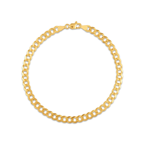 10KT Yellow Gold 8" 4.7MM Curb Bracelet