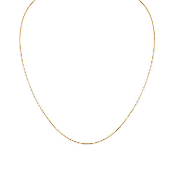 14KT Yellow Gold 18" 0.5MM Box Delicate Chain