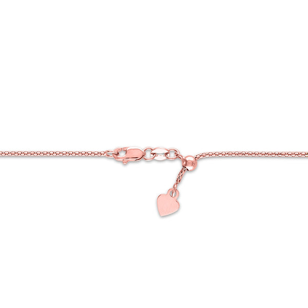 14KT Rose Gold 22" 1.05MM Adjustable Popcorn Chain