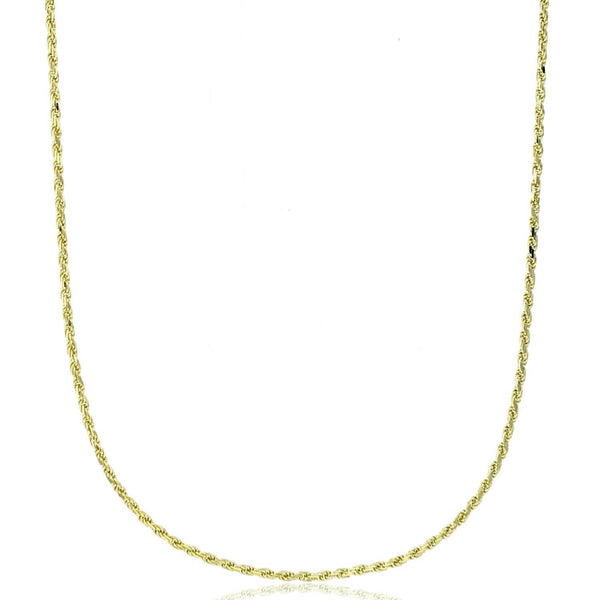 14KT Yellow Gold 16" 1.1MM Diamond-cut Chain