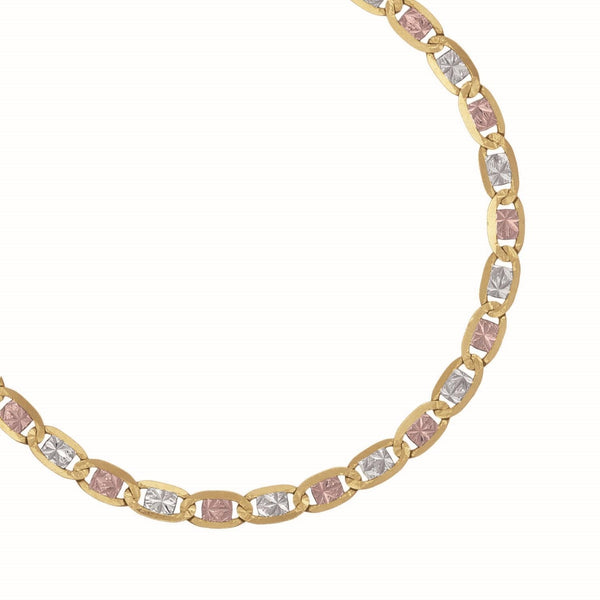 14KT Gold Tri-Color 20" 2.75MM Valentino Chain