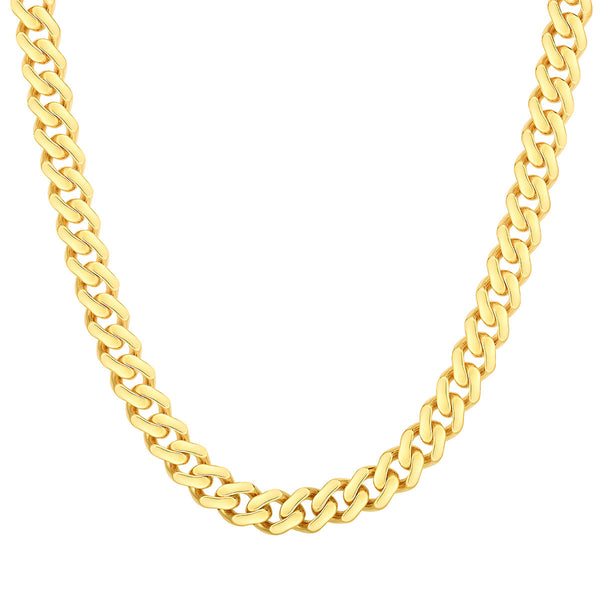 14KT Yellow Gold 22" 6.5MM Curb Miami Cuban Link Chain