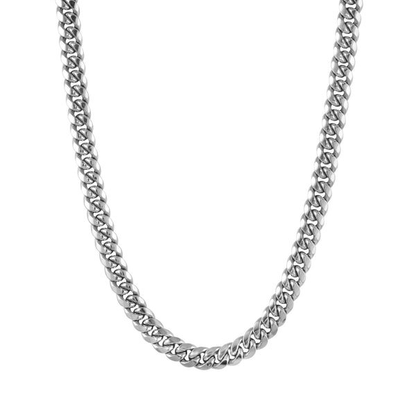 10KT White Gold 24" 5.5MM Cuban Link Chain