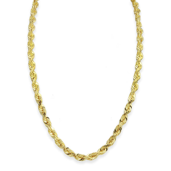 10KT Yellow Gold 24" 5.2MM Rope Chain