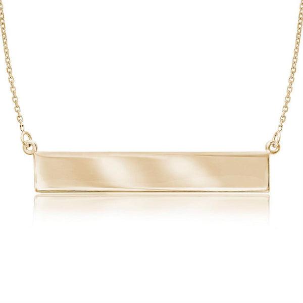 14KT Yellow Gold 18" Fashion Nameplate Necklace