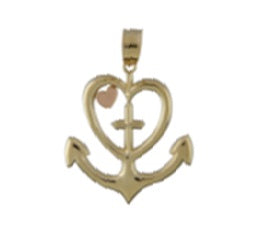 14KT Yellow Gold 18" Love Pendant