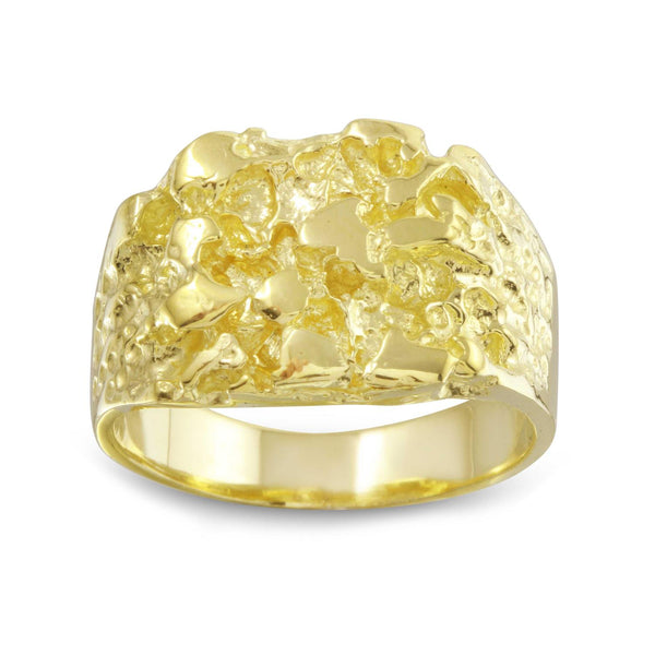 10KT Yellow Gold 13.75MM Nugget Ring