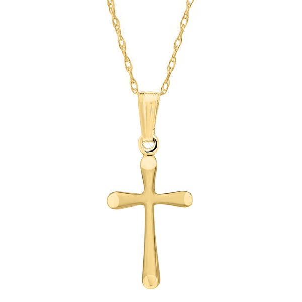 Kiddie Kraft 14KT Yellow Gold 15" Childrens Cross Pendant