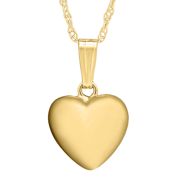 Kiddie Kraft 14KT Yellow Gold 15" Childrens Heart Pendant