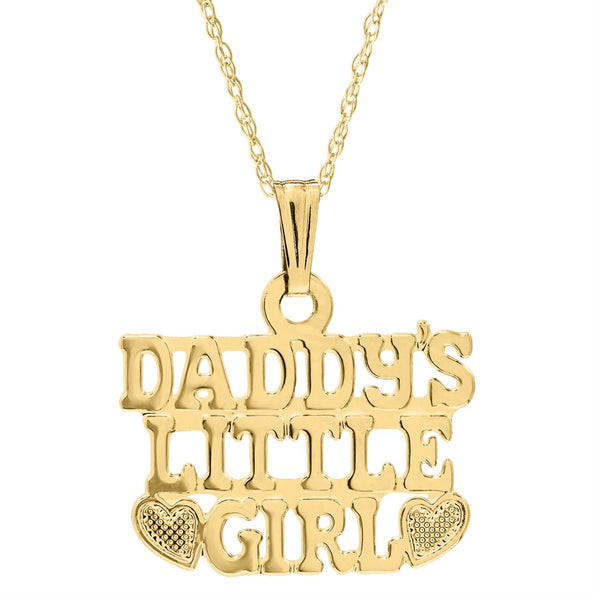 Kiddie Kraft 14KT Yellow Gold 15" Childrens Daddy's Little Girl Pendant