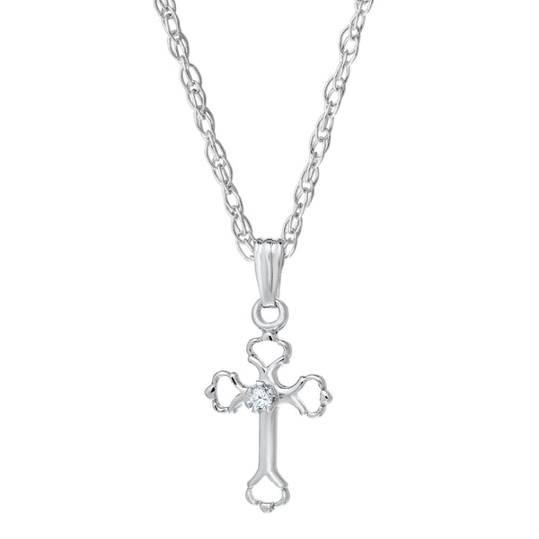 Kiddie Kraft Sterling Silver 15" Childrens Cross Pendant