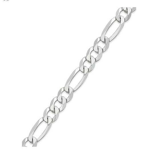 Sterling Silver 20" 7.6MM Figaro Chain