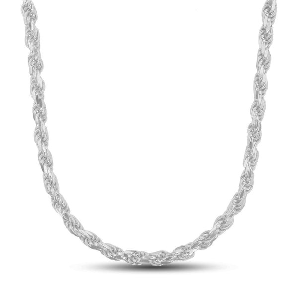 Luxe Layers Sterling Silver 22" 5.7MM Diamond-cut Rope Chain