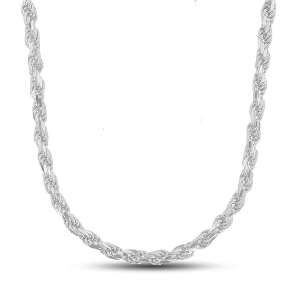 Luxe Layers Sterling Silver 30" 5.7MM Diamond-cut Rope Chain