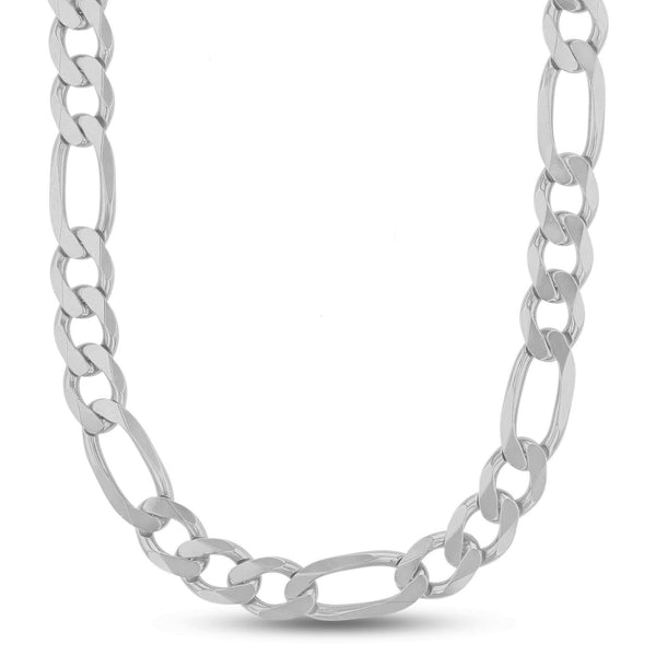 Luxe Layers Sterling Silver 26" 11.5MM Figaro Diamond-cut Chain