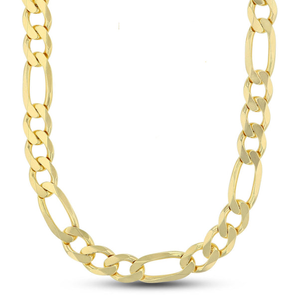 Luxe Layers 14KT Yellow Gold Plated Sterling Silver 26" 11.5MM Diamond-cut Figaro Chain