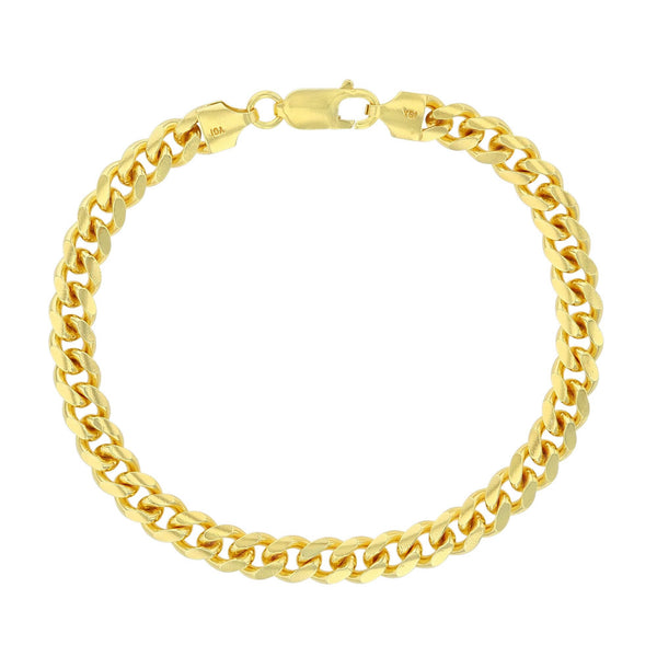 Luxe Layers 14KT Yellow Gold Plated Sterling Silver 8" 6.25MM Miami Cuban Link Bracelet