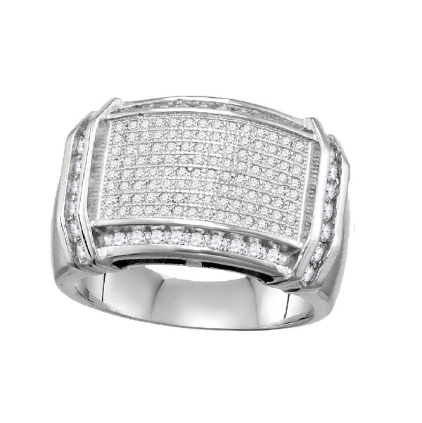 Luxe Layers Sterling Silver Cubic Zirconia Ring; Size 10