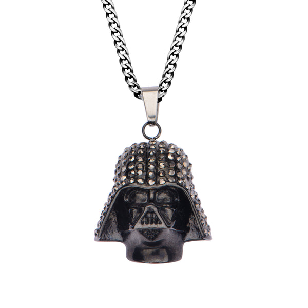 Black Stainless Steel 18" Star Wars Darthvader Pendant