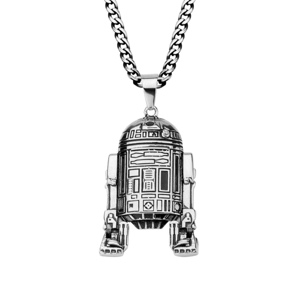 Stainless Steel 22" Star Wars R2D2 Pendant