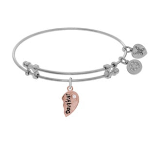 Rose-tone Base Metal Bangle Daughter Bracelet