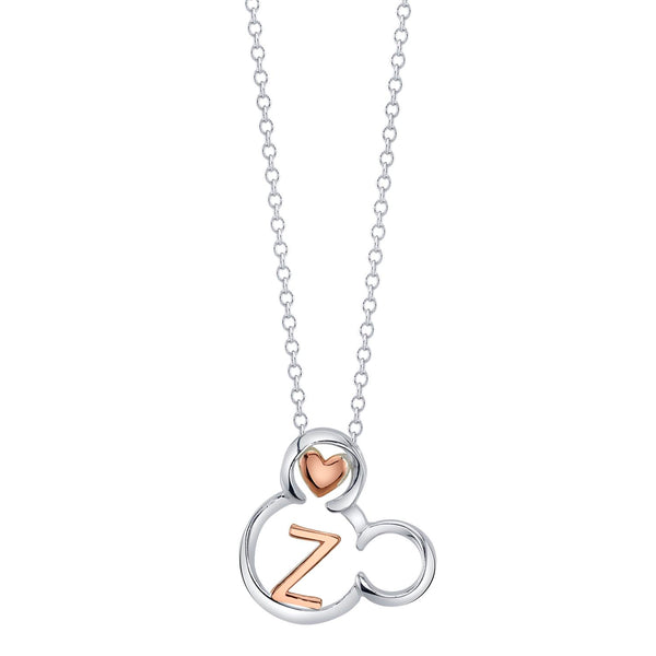 Disney Sterling Silver 18" Initial Pendant; Initial Z